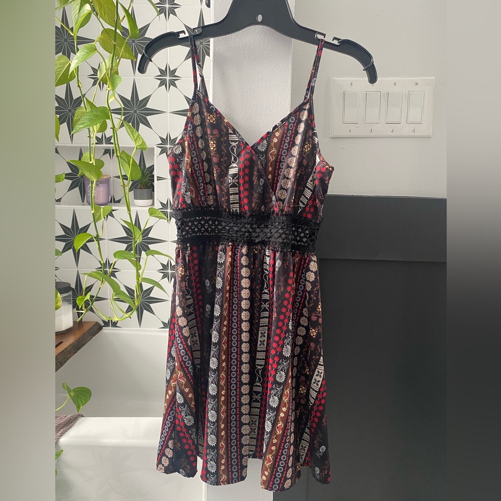 Spaghetti Strap Boho Short Dress - Picture 4 of 10